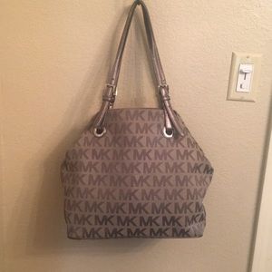 Michael Kors Grey and Silver Purse